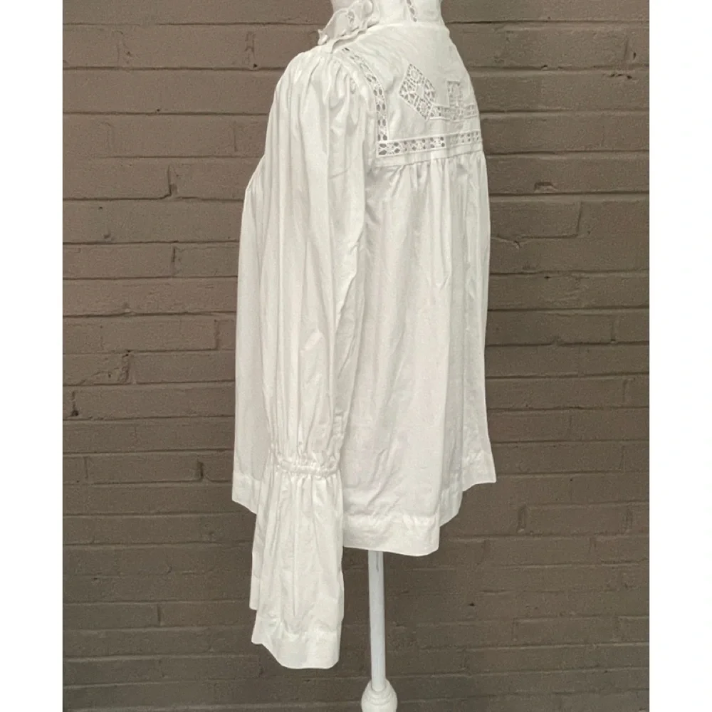 Free People White cotton blouse  S